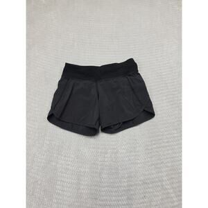 Lululemon Ivivva Shorts Girls 10 Black Lined Running Active Wear